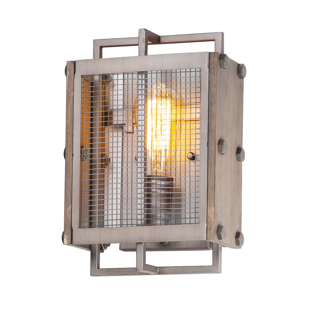 Maxim Outland 25269BWWZ Wall Sconce Light - Barn Wood / Weathered Zinc