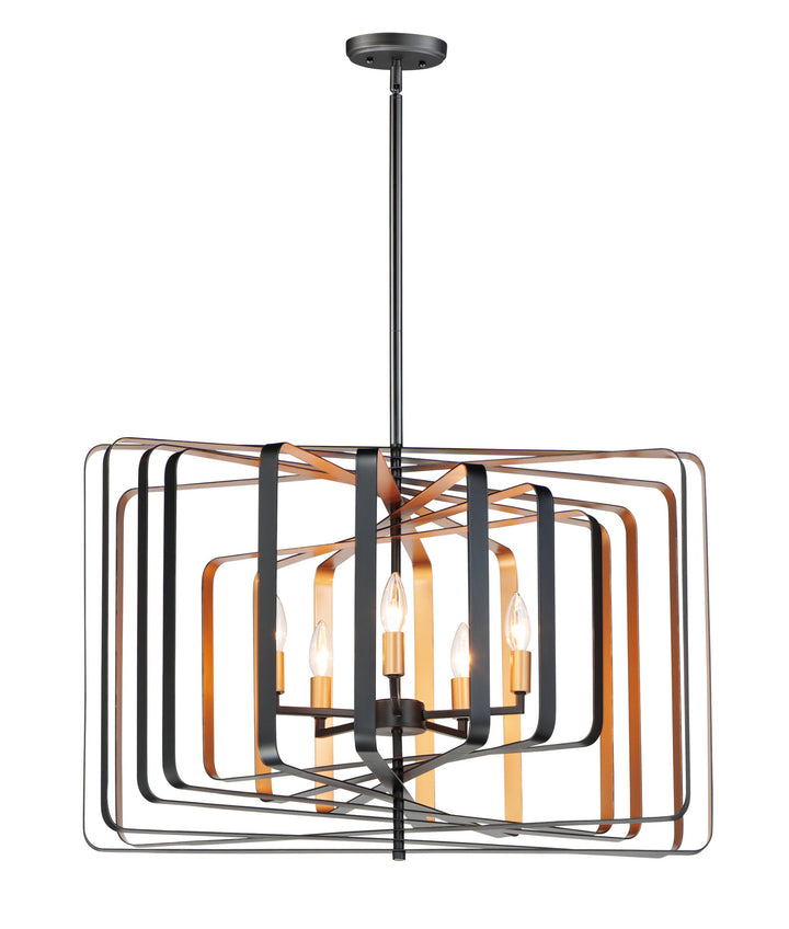 Maxim Radial 28677BKGLD Chandelier Light - Black / Gold