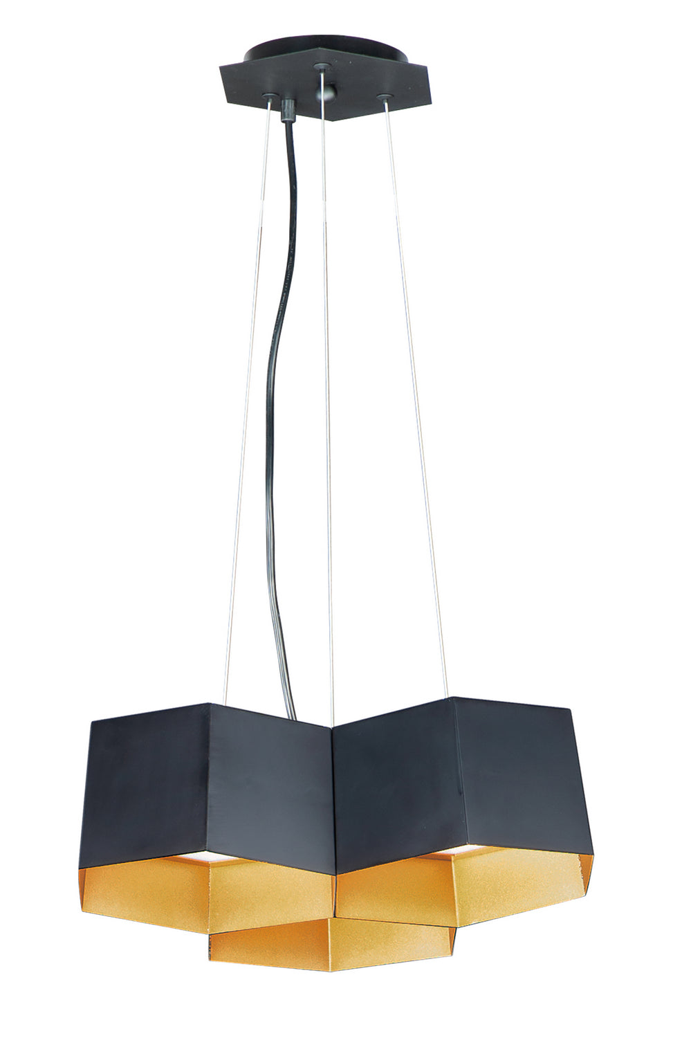 Maxim Honeycomb 30334BKGLD Pendant Light - Black / Gold