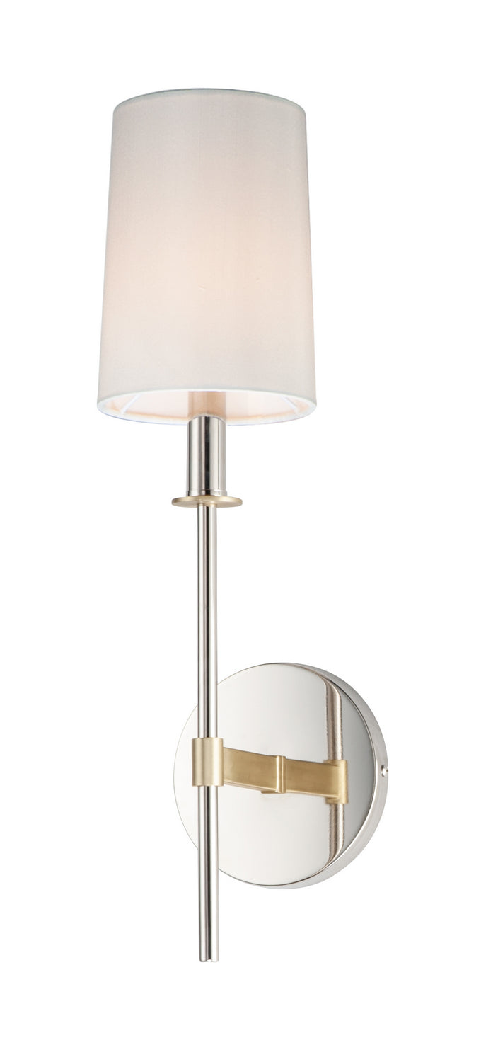 Maxim Uptown 32391OFSBRPN Wall Sconce Light - Satin Brass / Polished Nickel