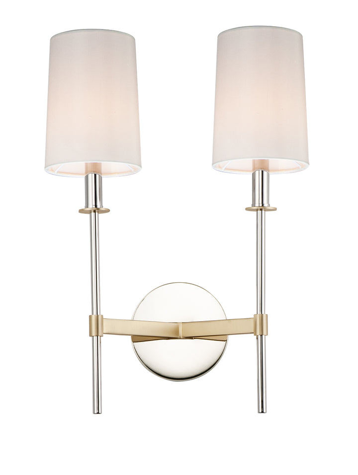 Maxim Uptown 32392OFSBRPN Wall Sconce Light - Satin Brass / Polished Nickel