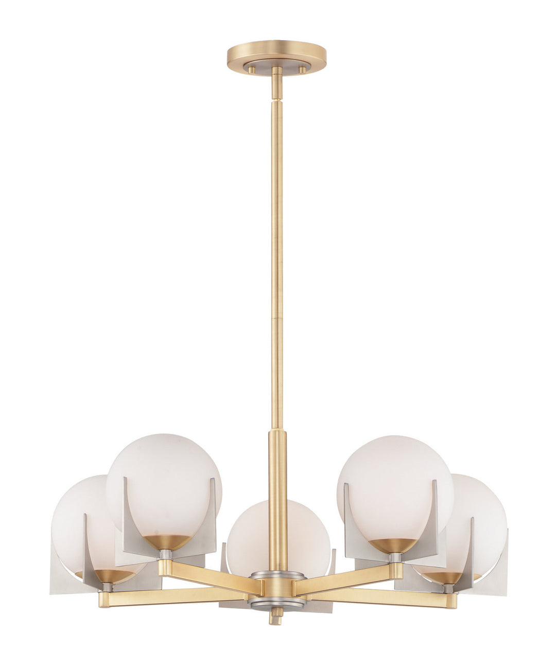 Maxim Finn 32475SWSBRBP Chandelier Light - Satin Brass / Brushed Platinum