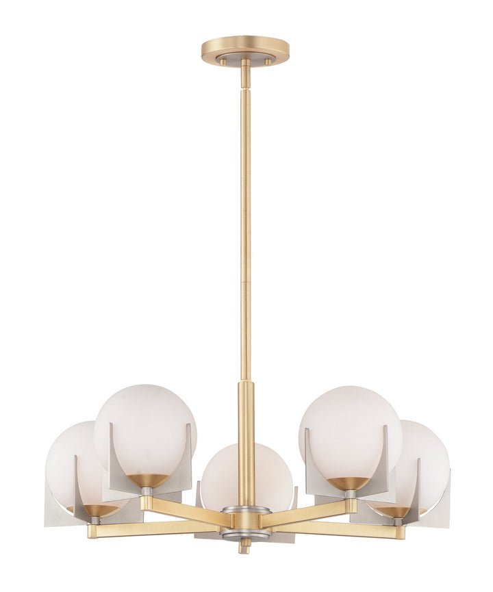 Maxim Finn 32475SWSBRBP Chandelier Light - Satin Brass / Brushed Platinum
