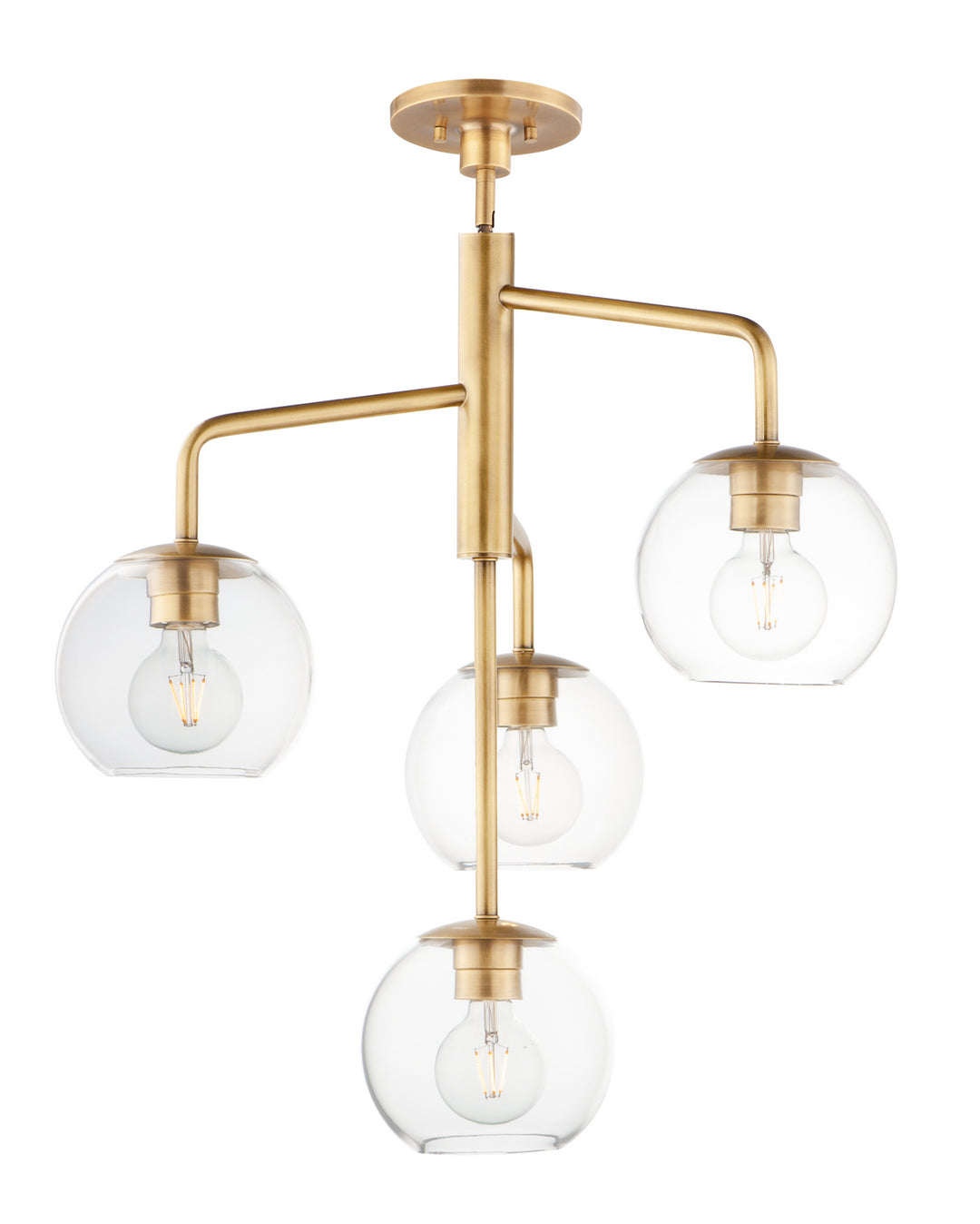 Maxim Branch 38414CLNAB Chandelier Light - Natural Aged Brass