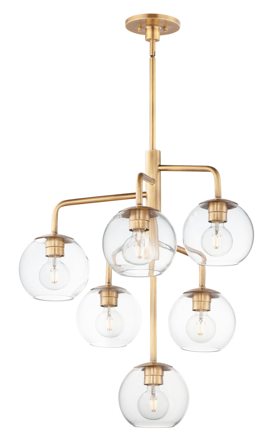 Maxim Branch 38416CLNAB Chandelier Light - Natural Aged Brass