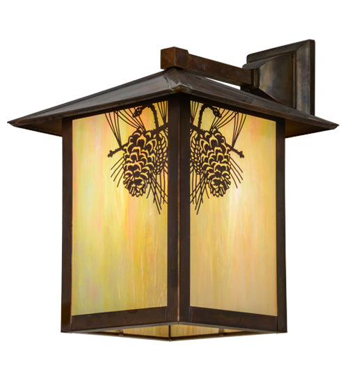 Meyda Tiffany Lighting 97209 Seneca One Light Wall Sconce Outdoor Copper/Antique/Verde