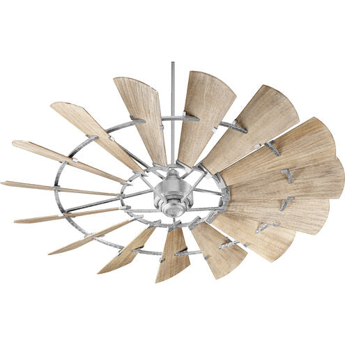 Quorum Windmill 97215-86 Ceiling Fan 72 in. - Oiled Bronze, Weathered Oak