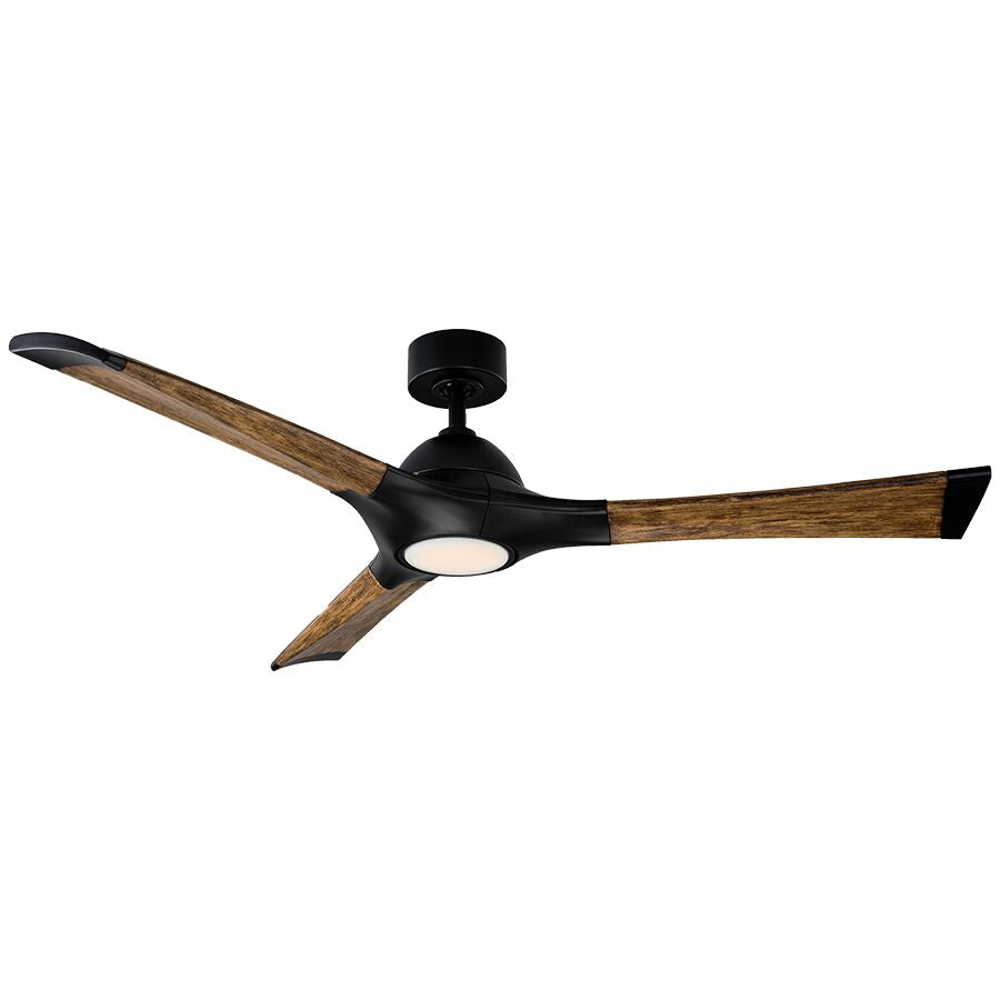 Modern Forms Fan Woody FR-W1814-60L27MBDK Ceiling Fan 60 - Matte Black/Distressed Koa, Distressed Koa/