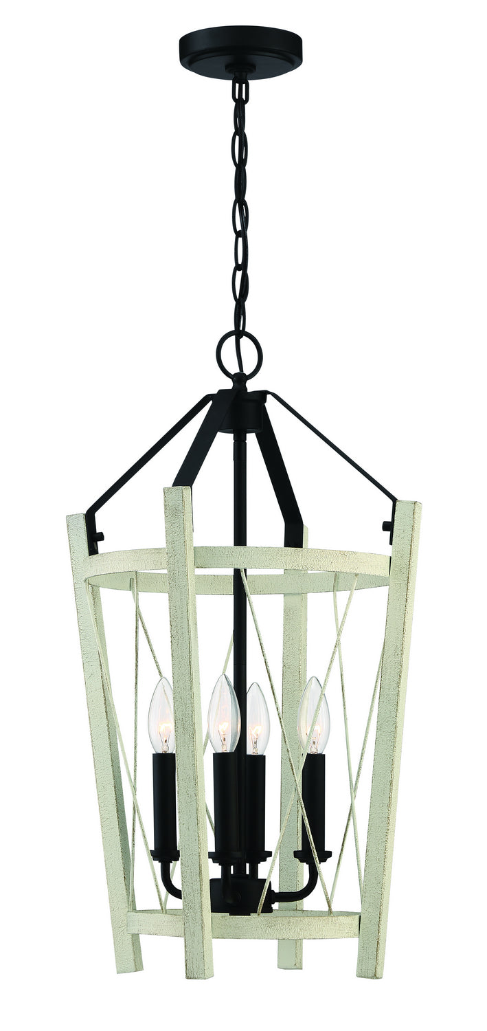 Craftmade Suffolk 51934-CWESP Pendant Light - Cottage White/Espresso