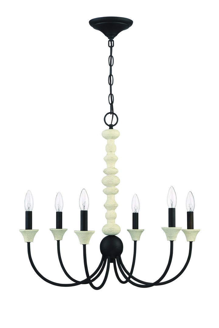 Craftmade Meadow Place 52626-CWESP Chandelier Light - Cottage White/Espresso