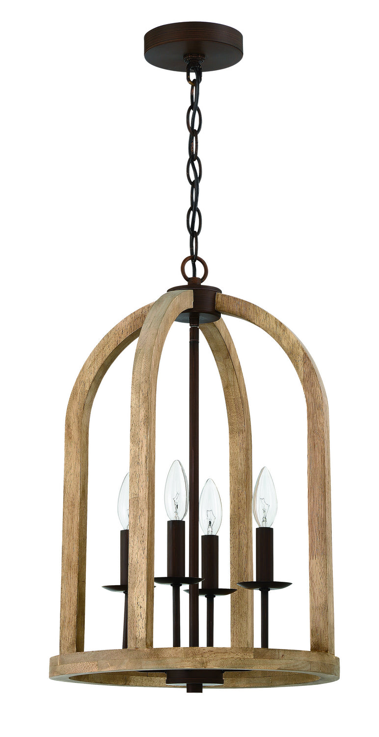 Craftmade Aberdeen 52734-NWABZ Pendant Light - Natural Wood/Aged Bronze Brushed