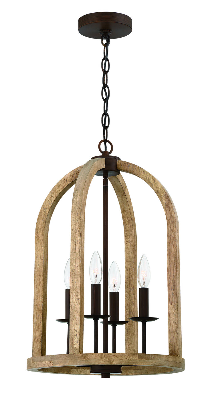 Craftmade Aberdeen 52734-NWABZ Pendant Light - Natural Wood/Aged Bronze Brushed