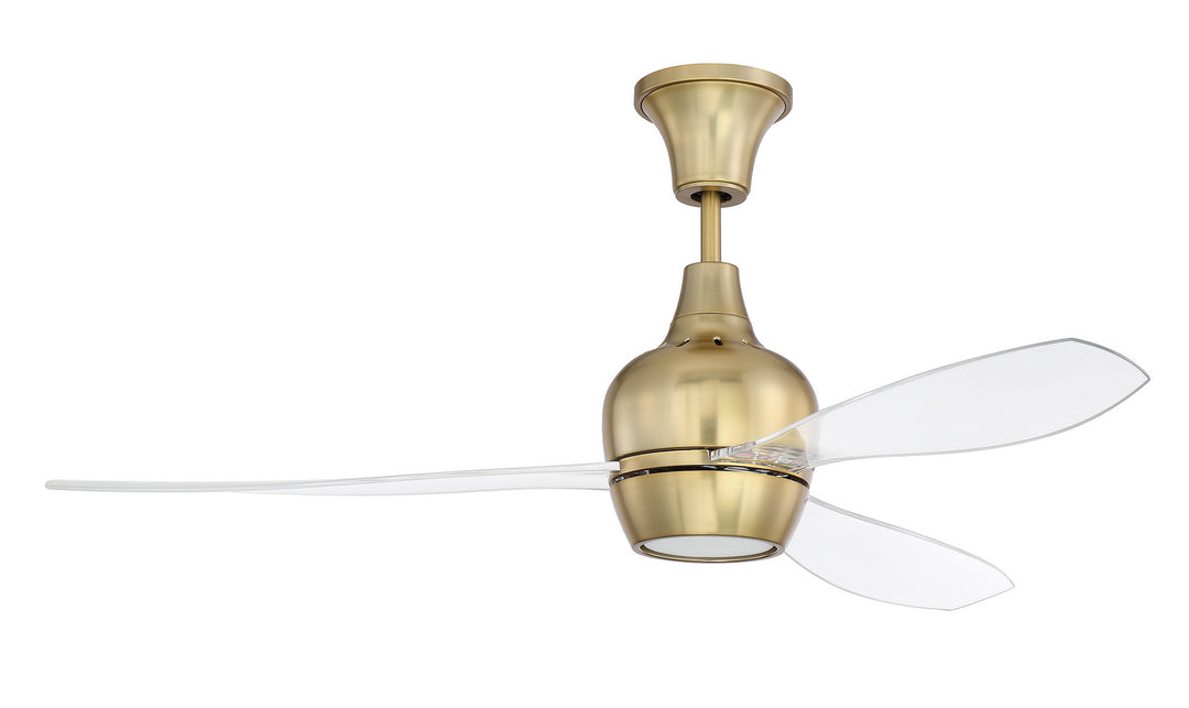 Craftmade Bordeaux BRD52SB3 Ceiling Fan 52 - Satin Brass, Acrylic/Acrylic/