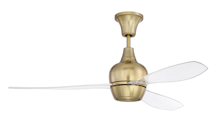 Craftmade Bordeaux Remote BRD52SB3-UCI Ceiling Fan 52 - Satin Brass, Acrylic/Acrylic/