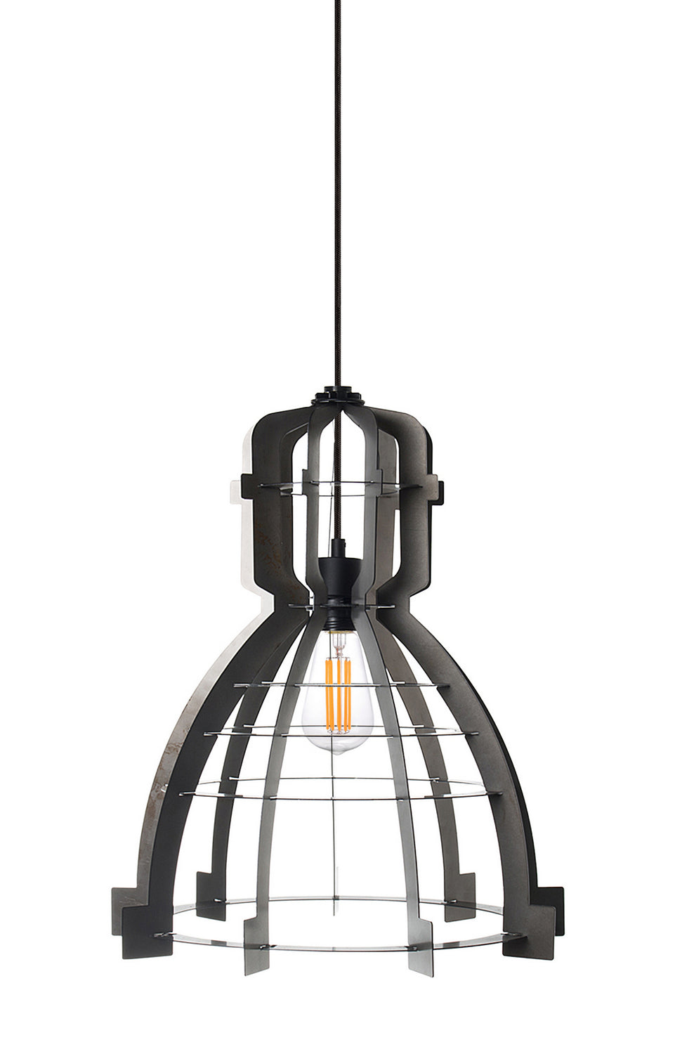Stone Slice PD248RMRTL6BM Pendant Light - Raw Metal