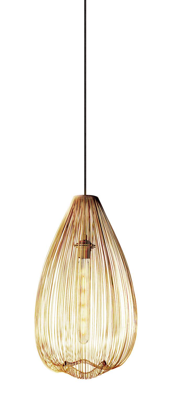 Stone Stretch PD257BRRT6CM Pendant Light - Brass