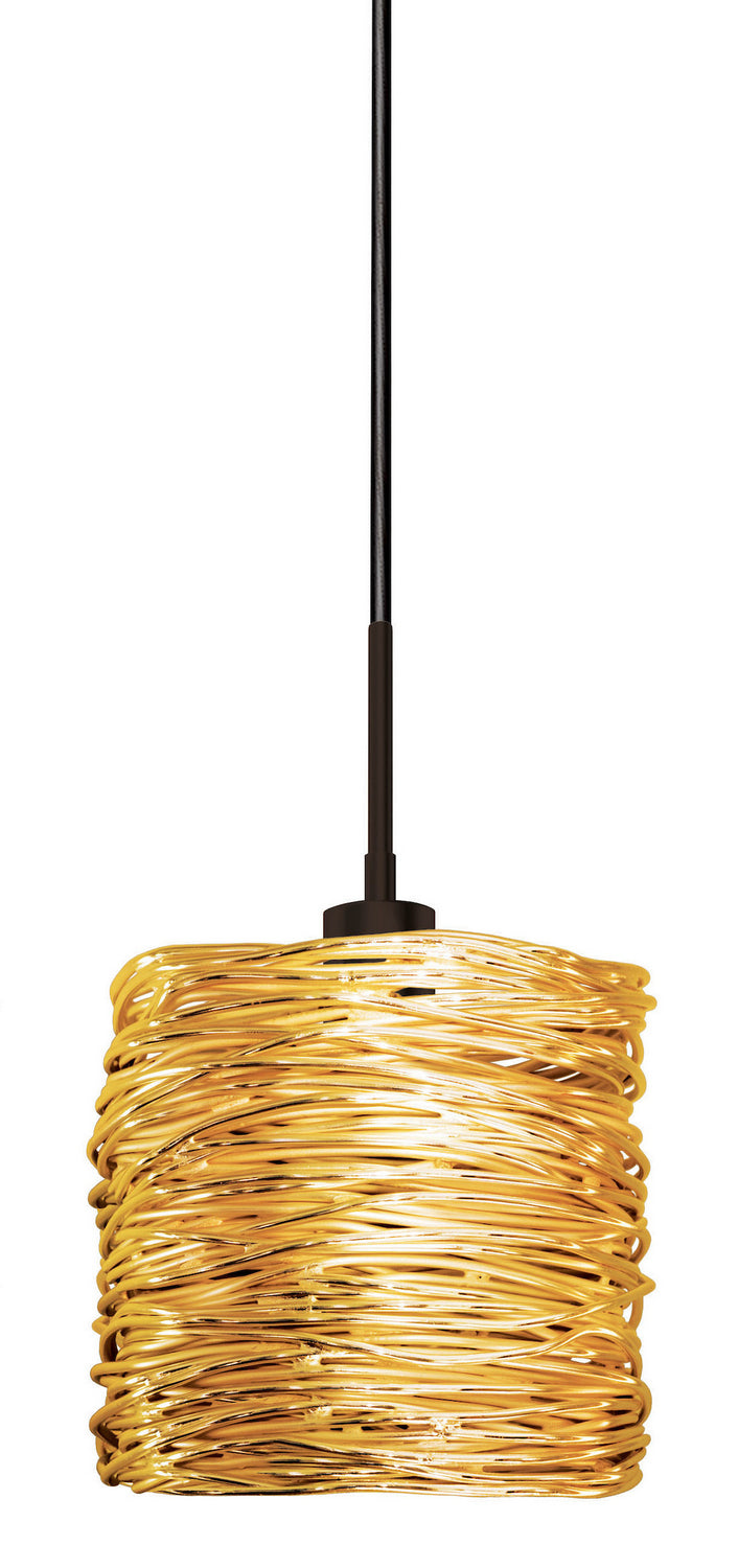 Stone Coil Short PD537GOBZL3M Pendant Light - Bronze