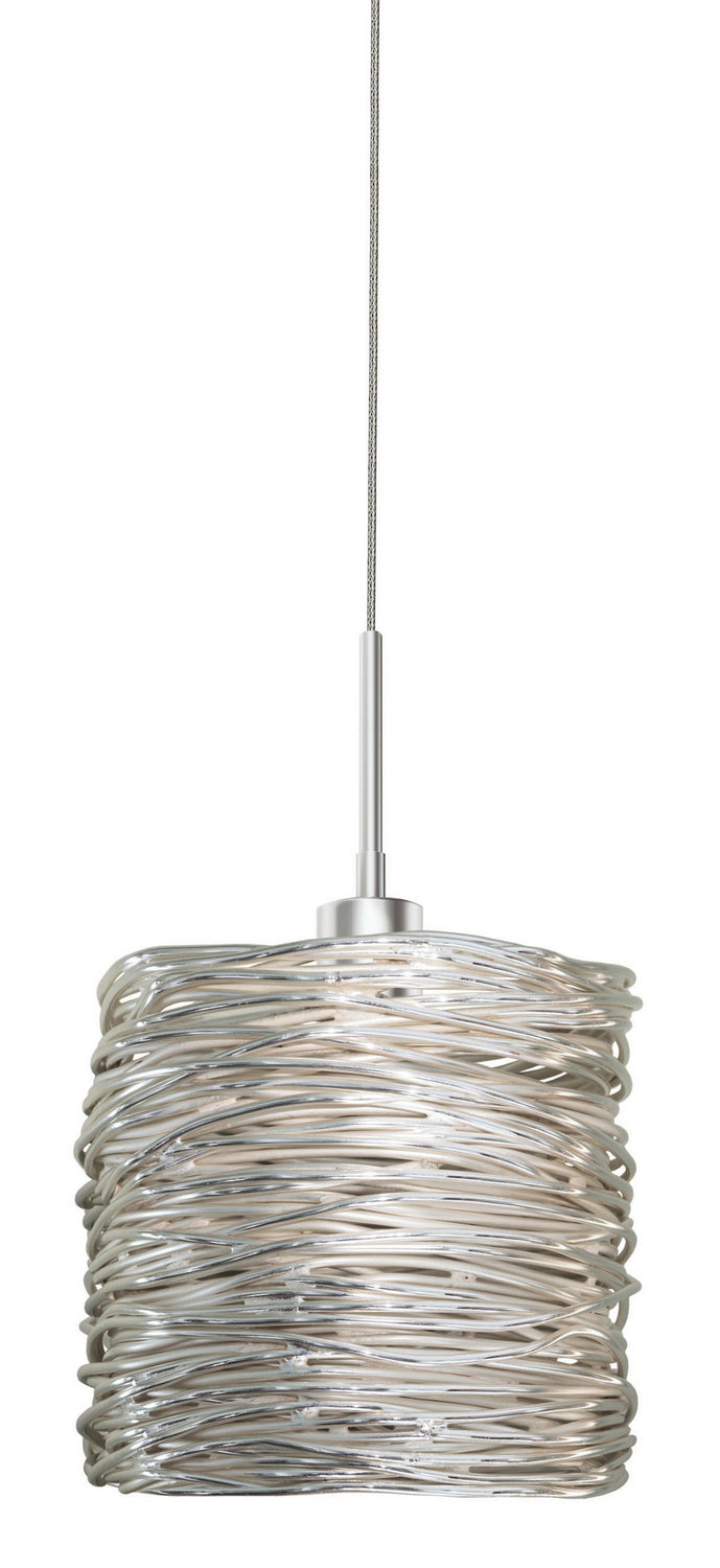 Stone Coil Short PD537SISNL3R Pendant Light - Satin Nickel