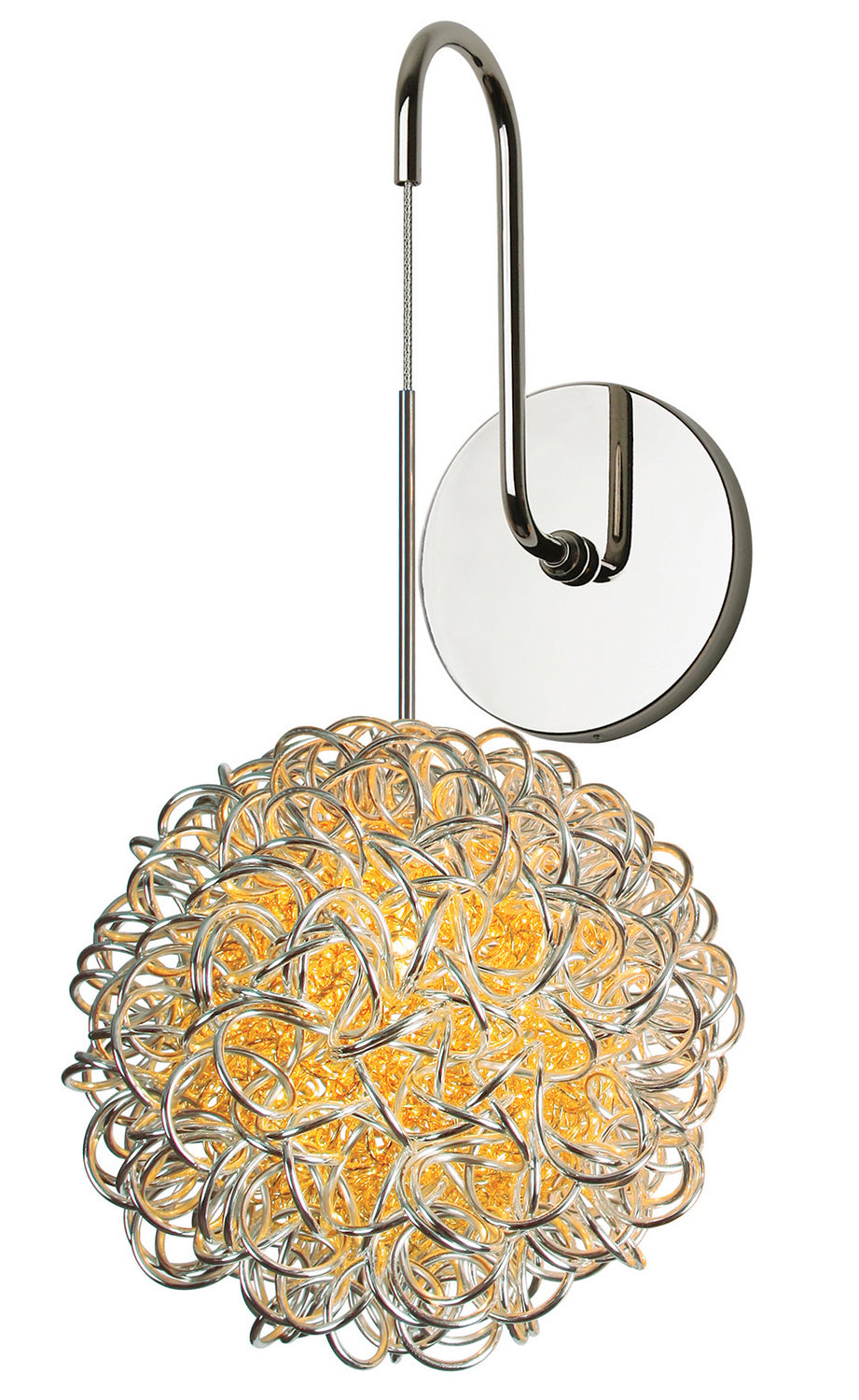 Stone Kurly WS536GOPNX3 Wall Light - Polished Nickel