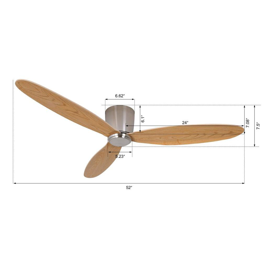 Beacon Radar 21051901 Ceiling Fan - Brushed Chrome and Teak, Teak/