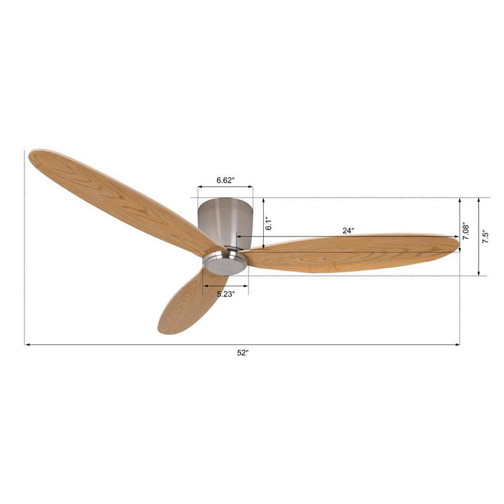 Beacon Radar 21051901 Ceiling Fan - Brushed Chrome and Teak, Teak/