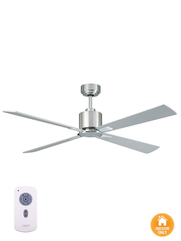 Beacon Climate 210520010 Ceiling Fan - Brushed Chrome and Silver, Silver/