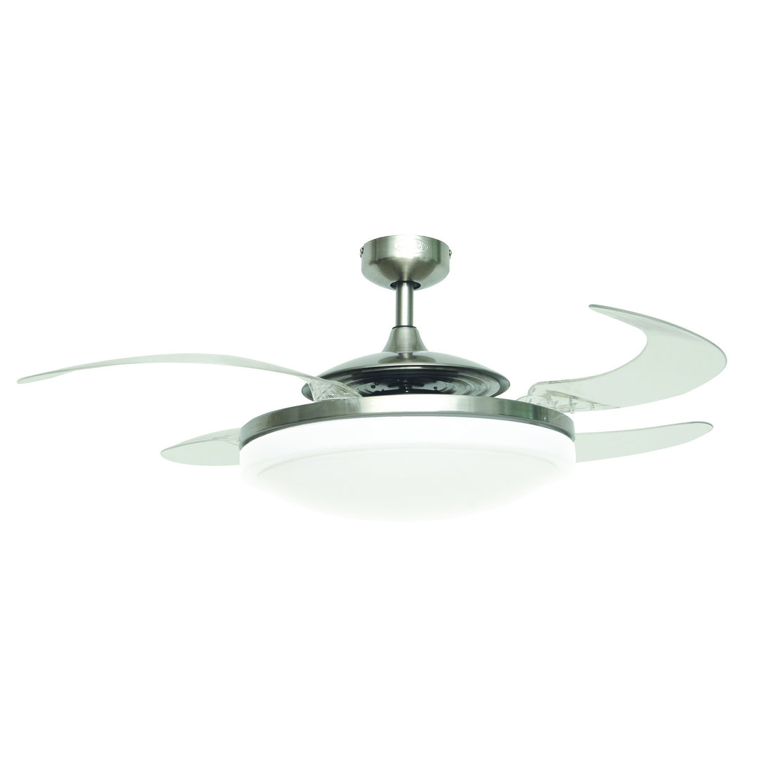 Beacon Evo2 21093101 Ceiling Fan - Brushed Chrome, Transparent/