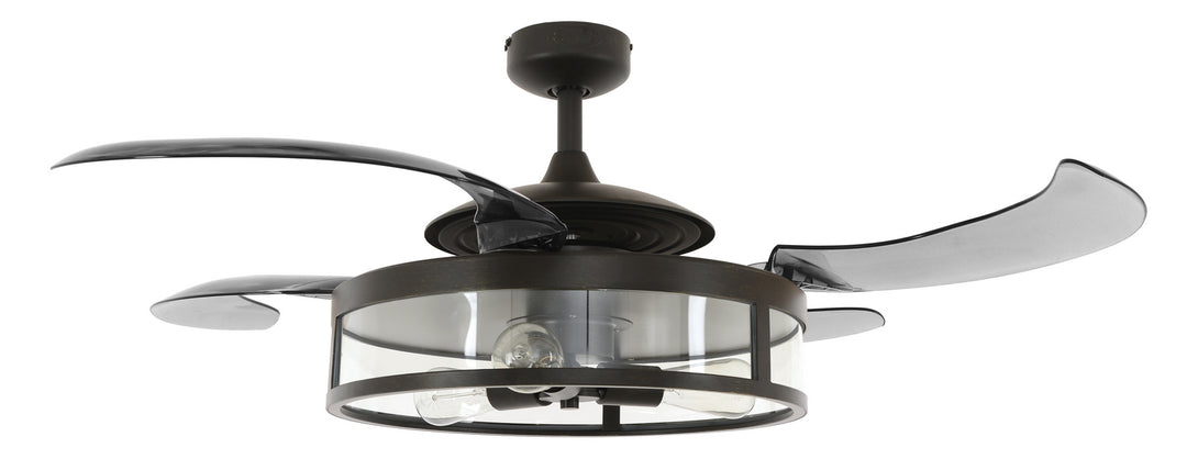 Beacon Classic 212927010 Ceiling Fan - Antique Black and Smoke, Smoke/