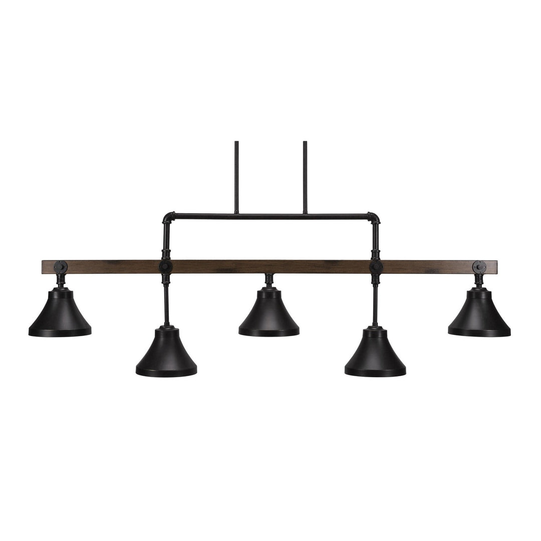Toltec portland 1145-410-dg Pendant Light - Painted Wood-Look & Dark Granite