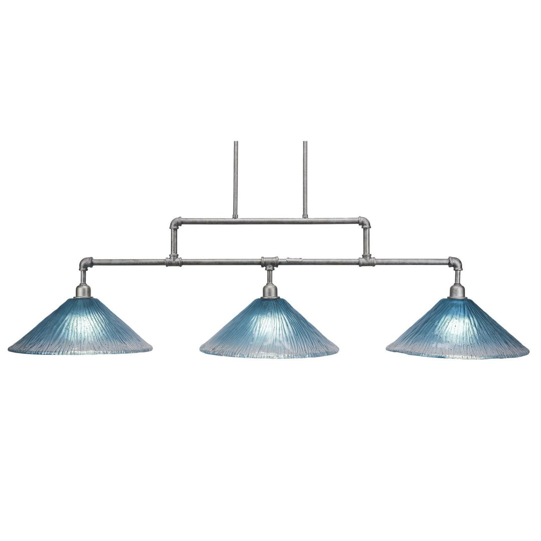 Toltec Vintage 333-as-715 Pendant Light - Aged Silver