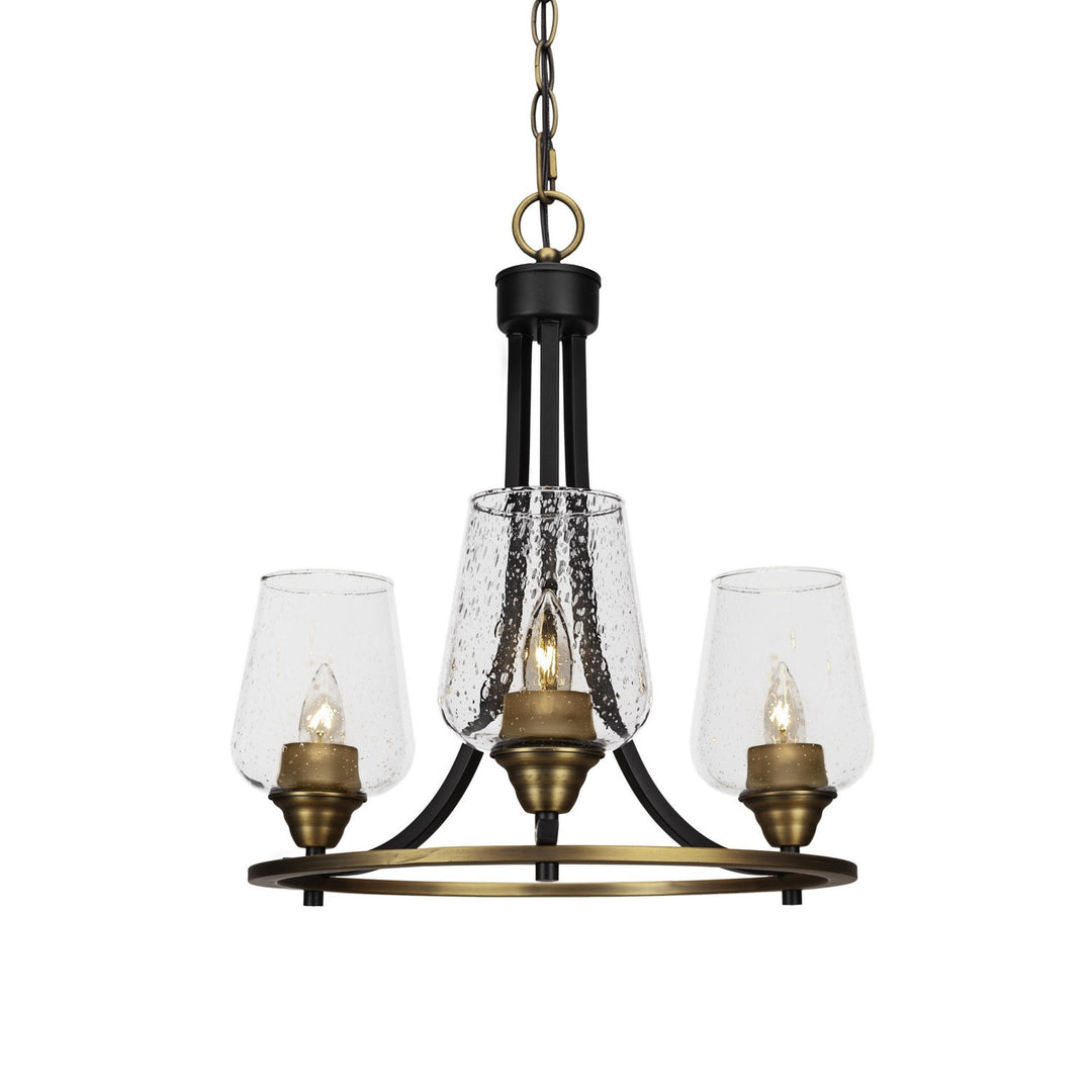 Toltec Paramount 3403-mbbr-210 Chandelier Light - Matte Black & Brass