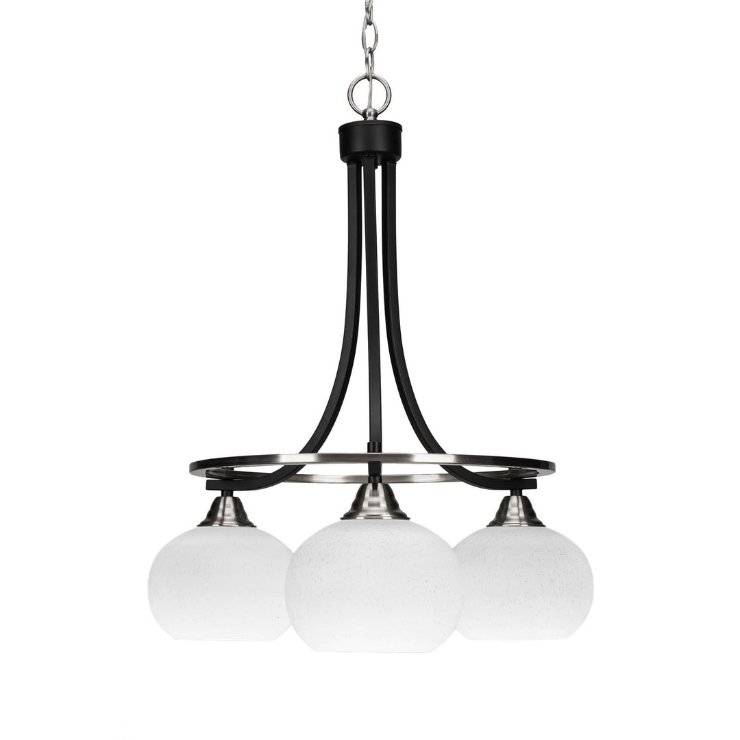 Toltec Paramount 3413-mbbn-212 Chandelier Light - Matte Black & Brushed Nickel