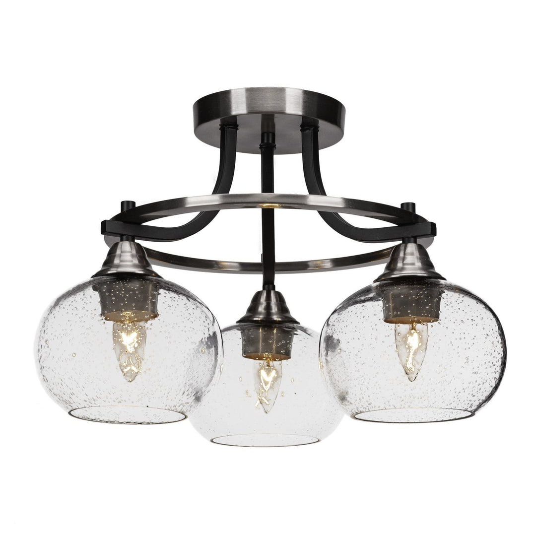 Toltec Paramount 3417-mbbn-202 Ceiling Light - Matte Black & Brushed Nickel