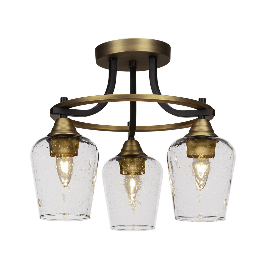 Toltec Paramount 3417-mbbr-210 Ceiling Light - Matte Black & Brass