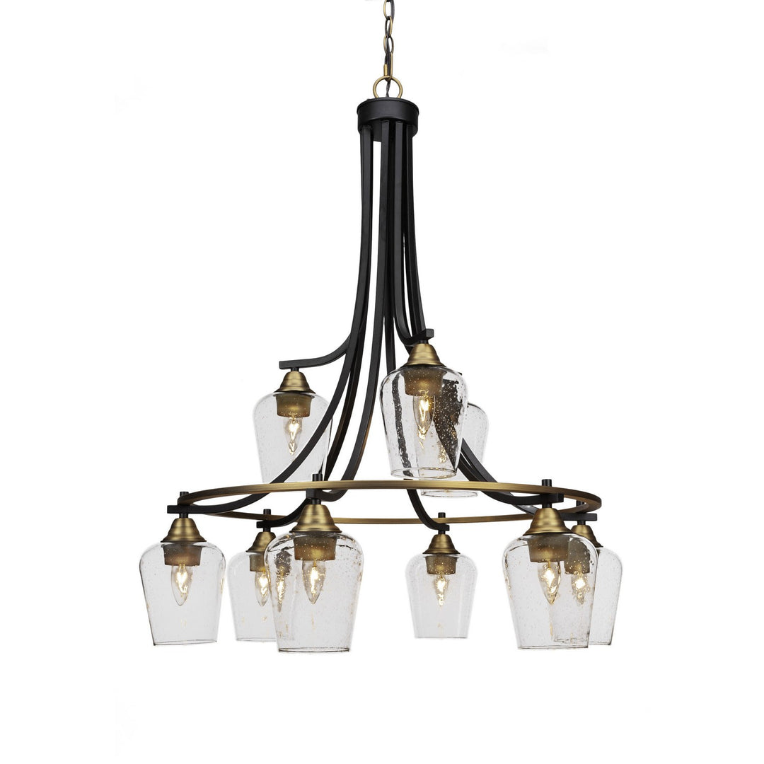 Toltec Paramount 3419-mbbr-210 Chandelier Light - Matte Black & Brass
