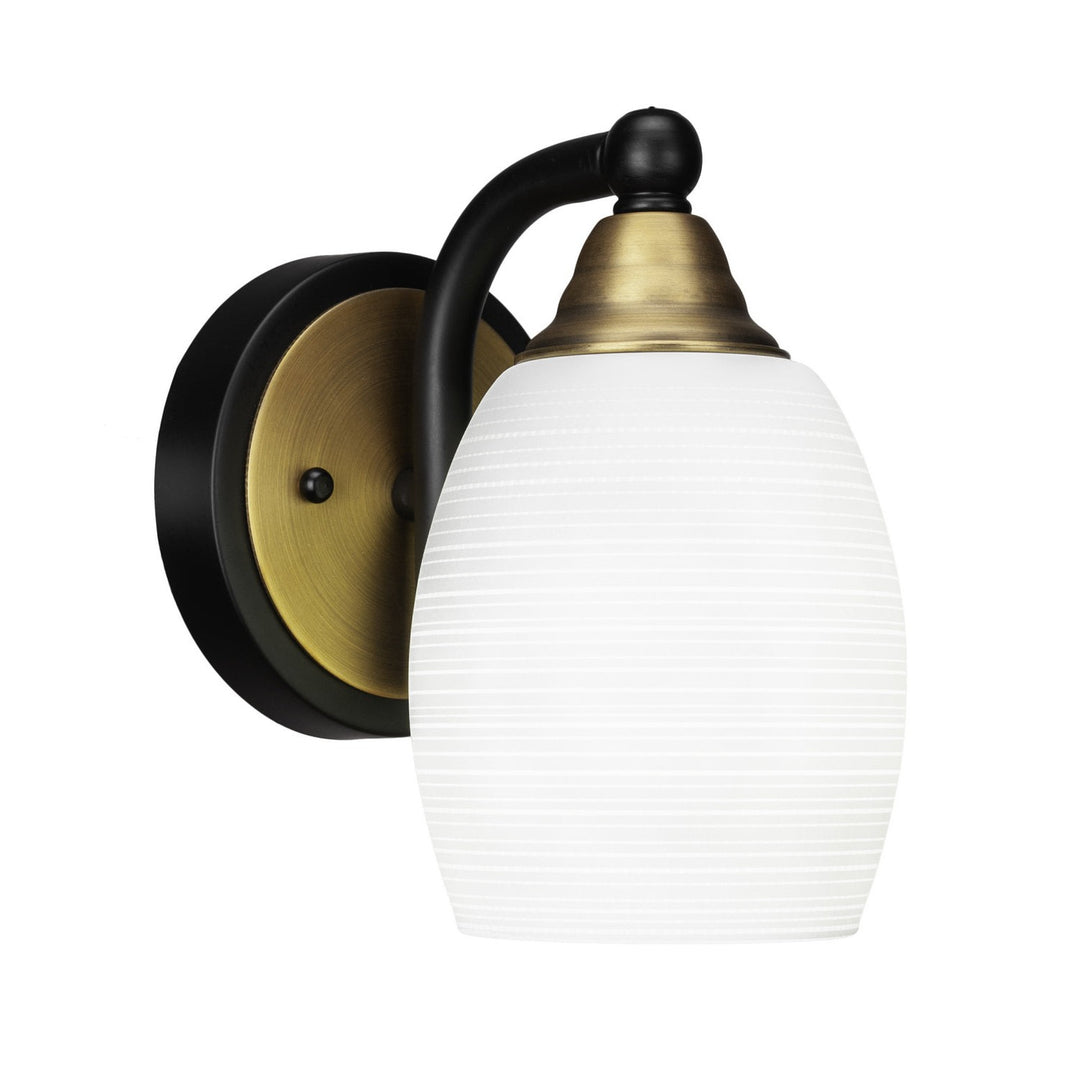 Toltec Paramount 3421-mbbr-4021 Wall Sconce Light - Matte Black & Brass