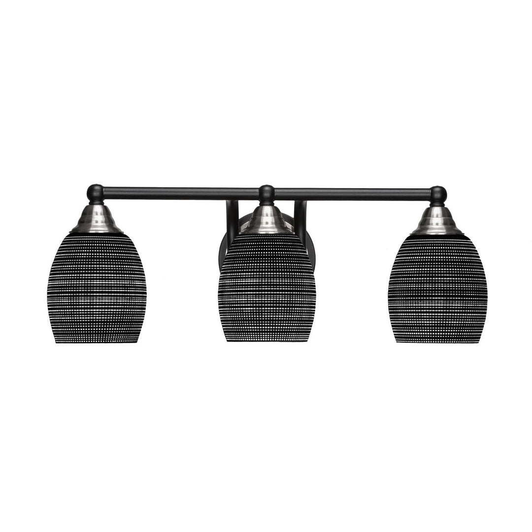 Toltec Paramount 3423-mbbn-4029 Bath Vanity Light 30 in. wide - Matte Black & Brushed Nickel