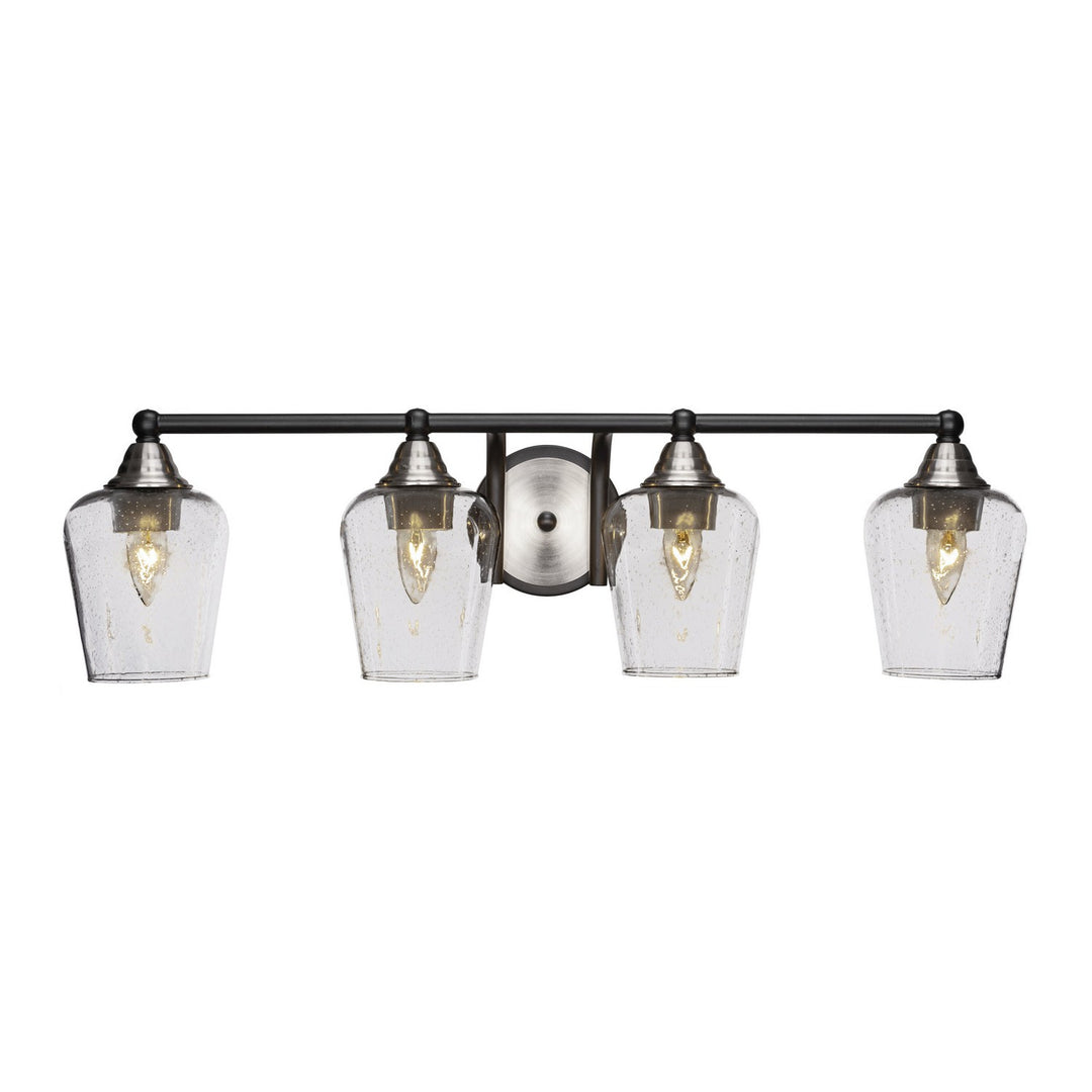Toltec Paramount 3424-mbbn-210 Bath Vanity Light 31 in. wide - Matte Black & Brushed Nickel