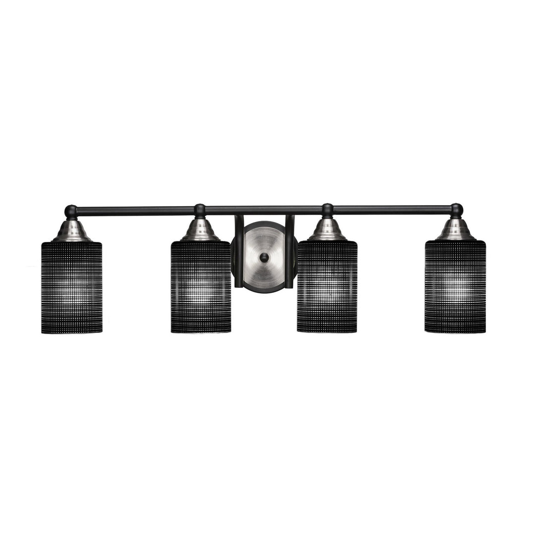 Toltec Paramount 3424-mbbn-4069 Bath Vanity Light 30 in. wide - Matte Black & Brushed Nickel