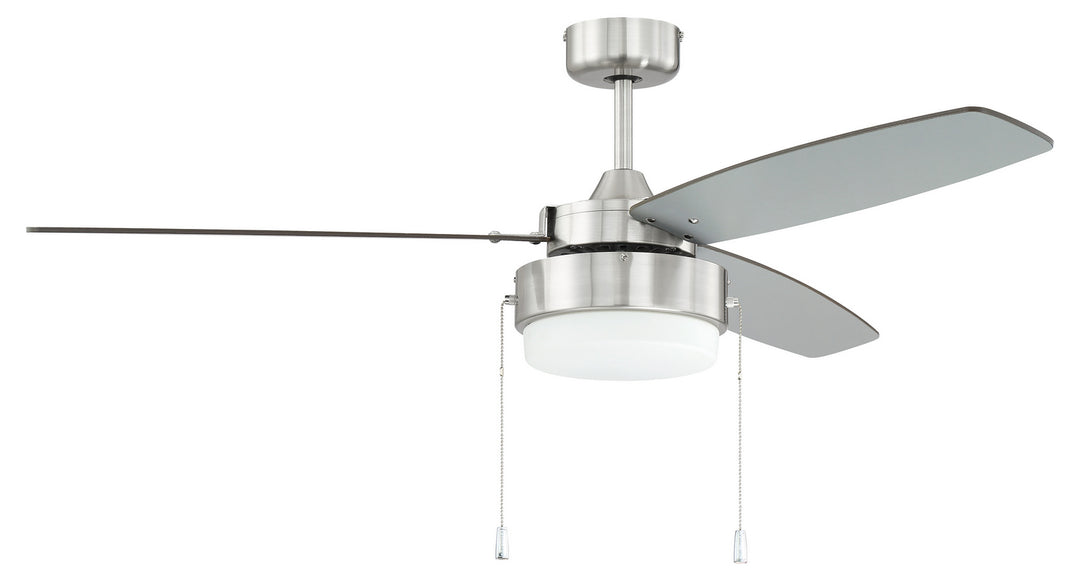 Craftmade Intrepid INT52BNK3 Ceiling Fan 52 - Brushed Polished Nickel, Brushed Nickel/Walnut/