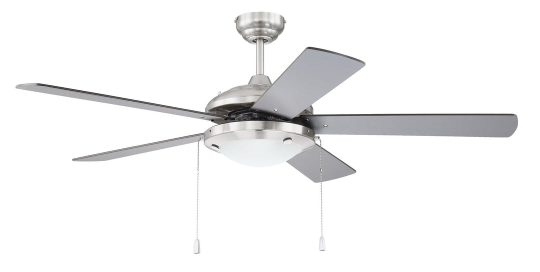 Craftmade Nikia NIK52BNK5 Ceiling Fan 52 - Brushed Polished Nickel, Brushed Nickel/Walnut/