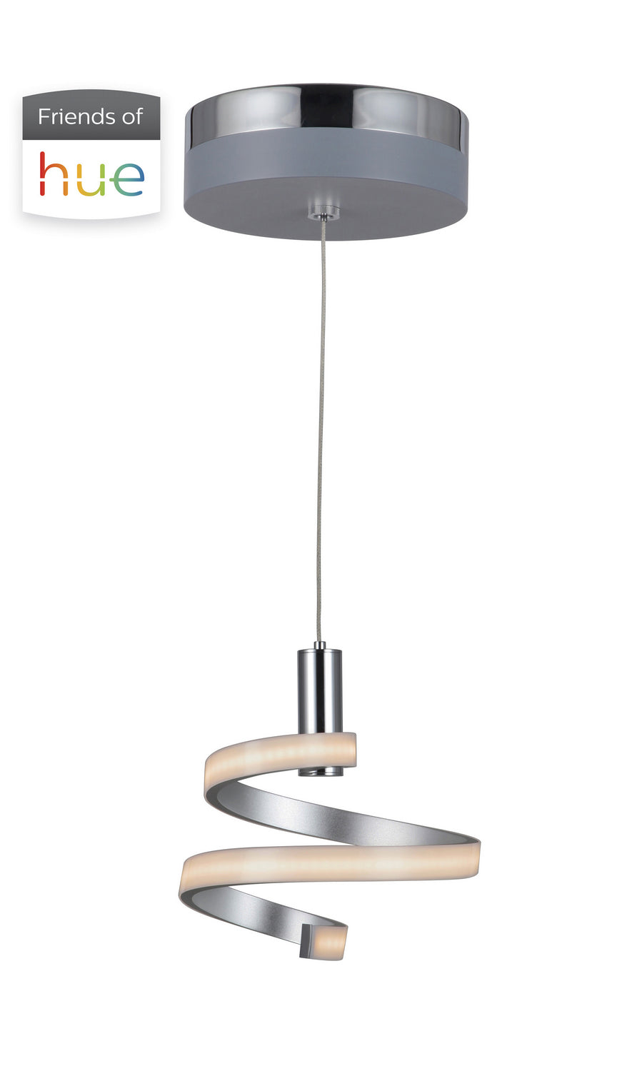 Craftmade Hue Pendant P816MSCH-HUE Pendant Light - Matte Silver/Chrome