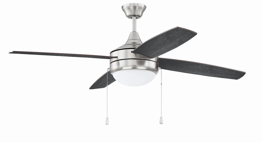 Craftmade Phaze 4 Blade PHA52BNK4-BNGW Ceiling Fan 52 - Brushed Polished Nickel, Brushed Nickel/Greywood/