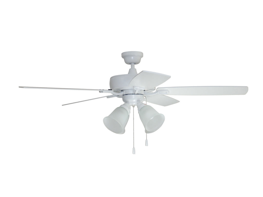 Craftmade Twist N Click 4 Light TCE52W5C4 Ceiling Fan 52 - White, White/Washed Oak/