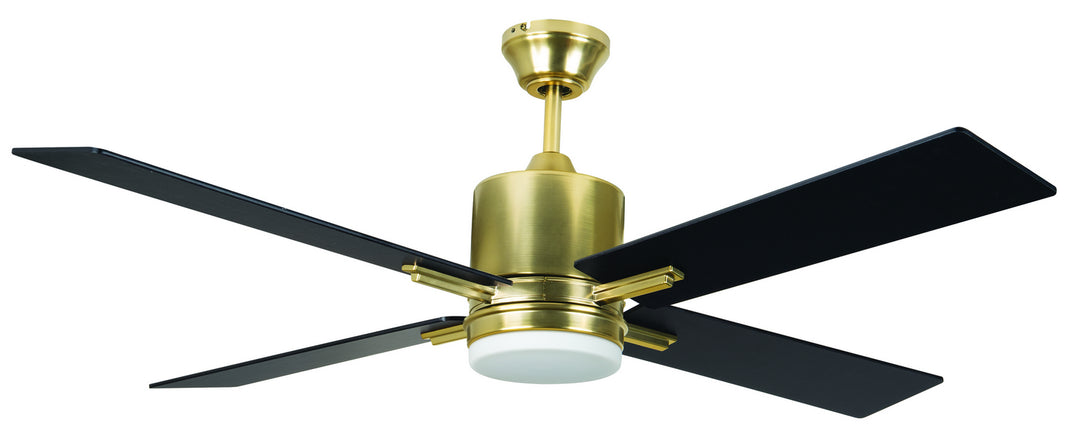 Craftmade Teana TEA52SB4 Ceiling Fan 52 - Satin Brass, Flat Black/Mesquite/