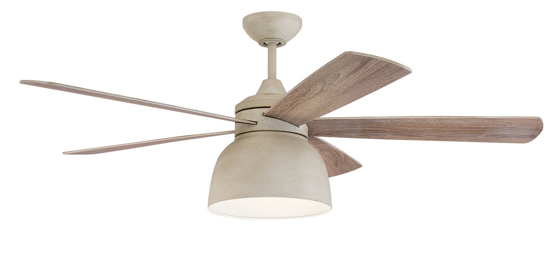 Craftmade Ventura VEN52CW5 Ceiling Fan 52 - Cottage White, Cottage White/Dark Driftwood/