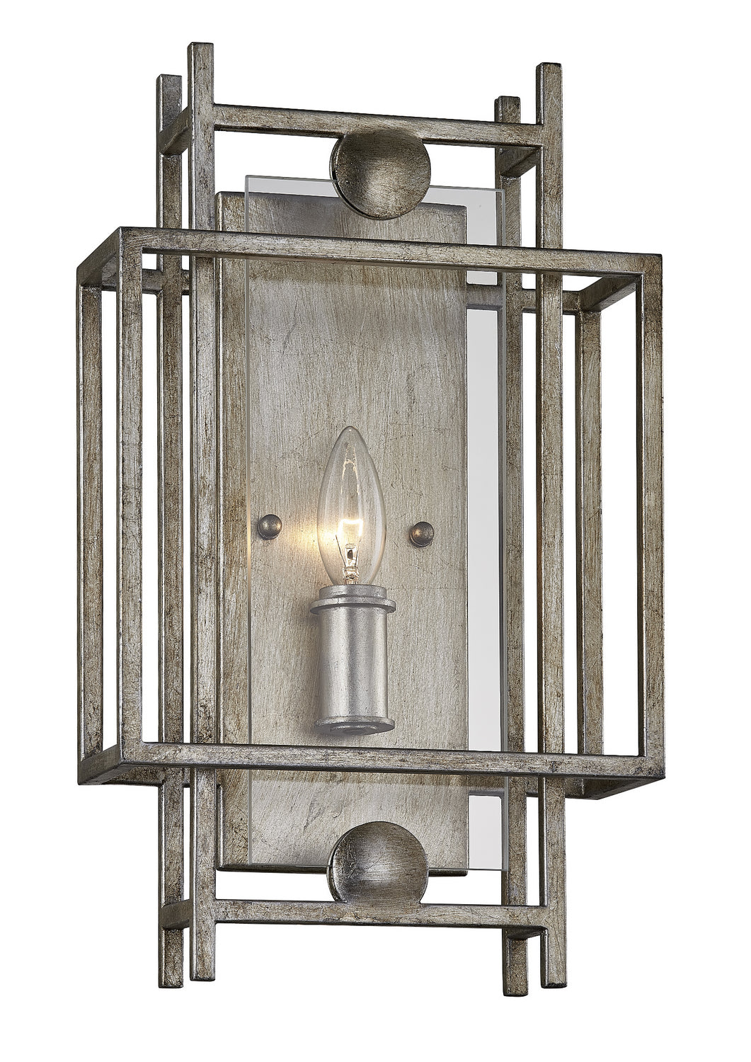 Troy Crosby B7131 Wall Light - Antique Silver Leaf