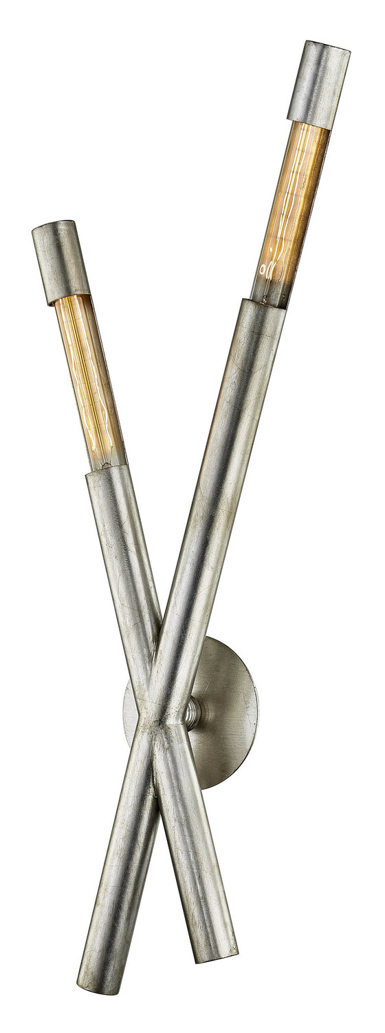 Troy Hendrix B7152 Wall Light - Silver Leaf W Nickel Accents