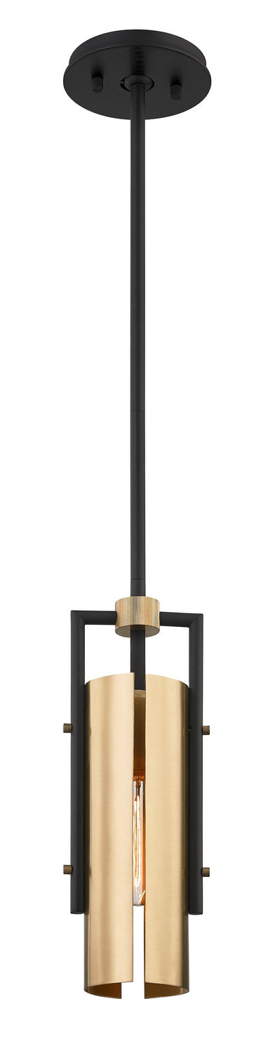 Troy Emerson F6783-SBK/BBA Pendant Light - Carbide Blk & Brushed Brass