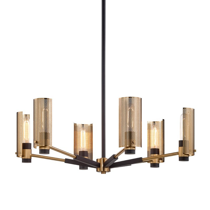 Troy Pilsen F6876-SFB/PBR Chandelier Light - Modern Bronze And Aged Brass